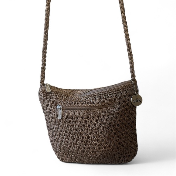 The Sak Espresso Woven Crossbody Bag NWOT. Daily, neutral bag, versatile. - Picture 4 of 5